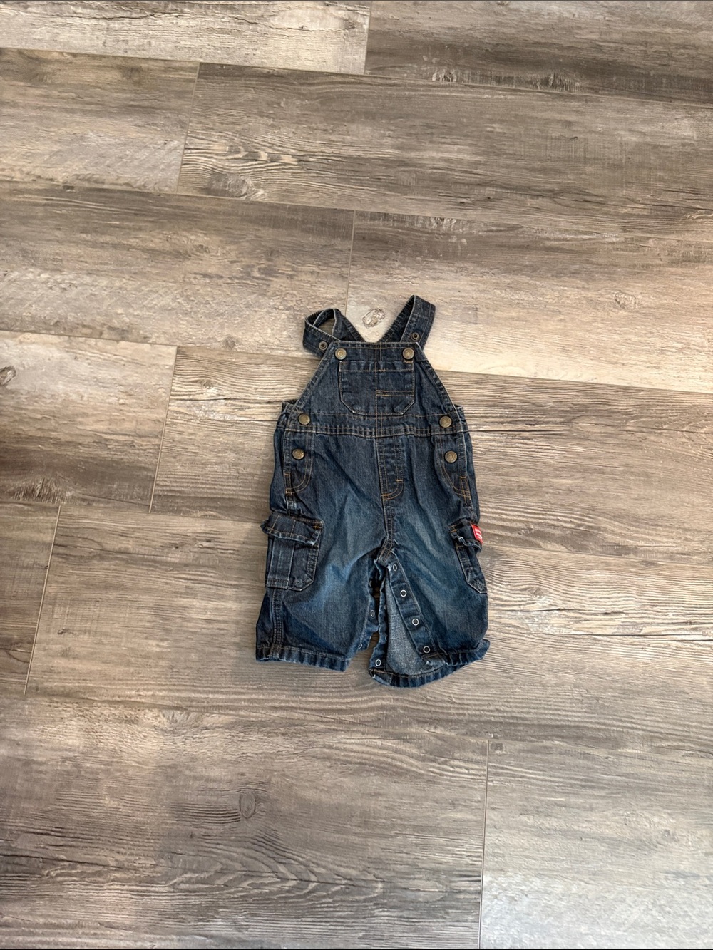 Old Navy Kids Denim Shortalls - Dark Blue Overalls